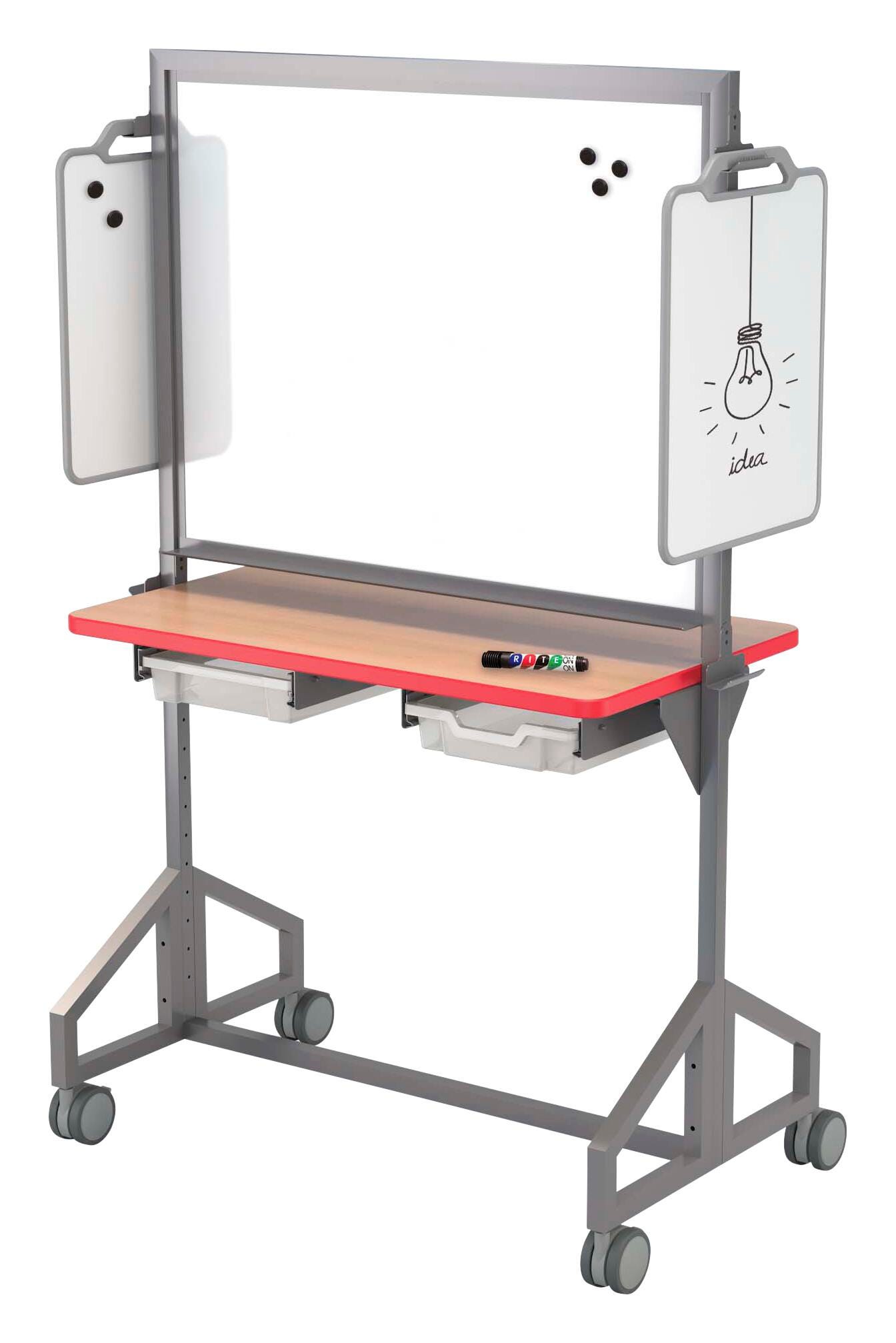 Classroom Select Mobile Makerspace Markerboard, 24 x 40 Inch Worksurface 4000371